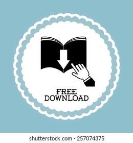 ebook icon design, vector illustration eps10 graphic 