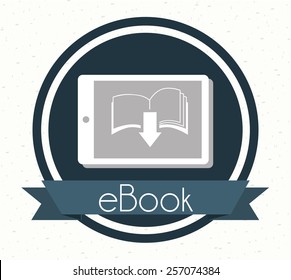 ebook icon design, vector illustration eps10 graphic 