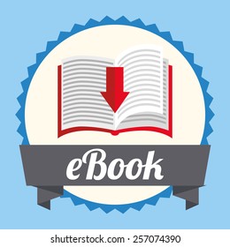 ebook icon design, vector illustration eps10 graphic 