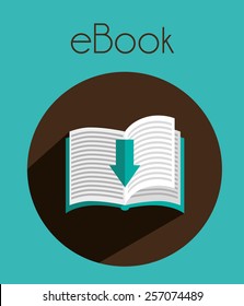 ebook icon design, vector illustration eps10 graphic 