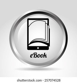 ebook icon design, vector illustration eps10 graphic 