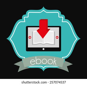 ebook icon design, vector illustration eps10 graphic 