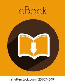 ebook icon design, vector illustration eps10 graphic 