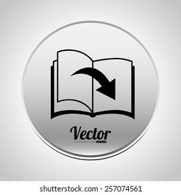 ebook icon design, vector illustration eps10 graphic 