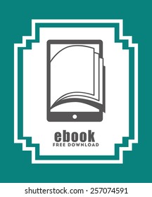 ebook icon design, vector illustration eps10 graphic 