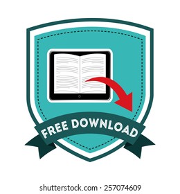 ebook icon design, vector illustration eps10 graphic 