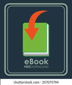 ebook icon design, vector illustration eps10 graphic 