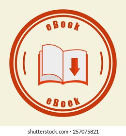 ebook icon design, vector illustration eps10 graphic 