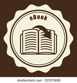 ebook icon design, vector illustration eps10 graphic 