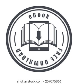 ebook icon design, vector illustration eps10 graphic 