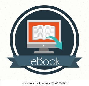 Ebook Icon Design, Vector Illustration Eps10 Graphic 