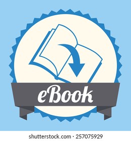 ebook icon design, vector illustration eps10 graphic 