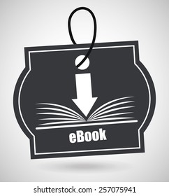 ebook icon design, vector illustration eps10 graphic 
