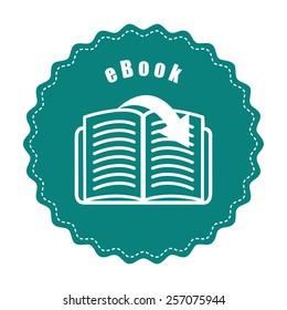 ebook icon design, vector illustration eps10 graphic 
