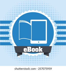 ebook icon design, vector illustration eps10 graphic 