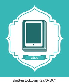 ebook icon design, vector illustration eps10 graphic 