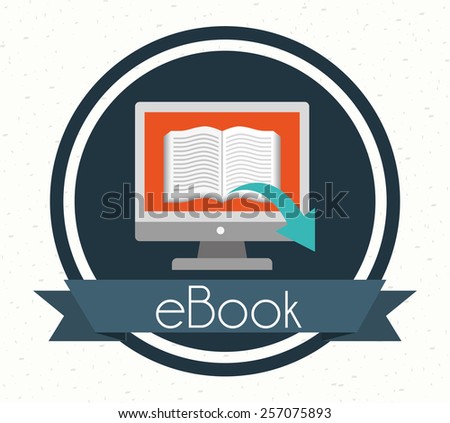 ebook icon design, vector illustration eps10 graphic 
