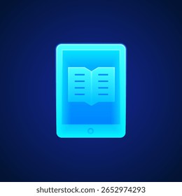 Ícone do E-Book - Recurso de educação e aprendizagem digital simbolizando recursos de aprendizagem digital, educação e estudo on-line. Ideal para plataformas educacionais, cursos online e materiais acadêmicos