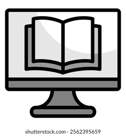 E-Book Icon Element For Design