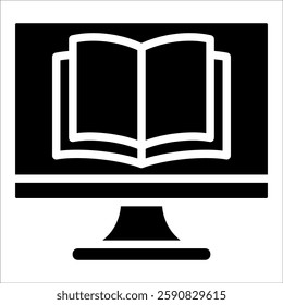 E-Book Icon Element For Design