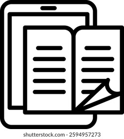 Ebook Icon Element For Design