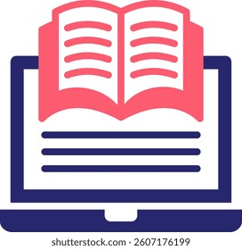 Ebook Icon Fill Vector Illustration