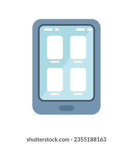 Ebook icon flat vector. Digital education. Book online isolated