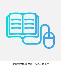 Ebook icon in gradient style, use for website mobile app presentation
