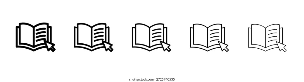 E-book icon for graphic designs. Icon vector design