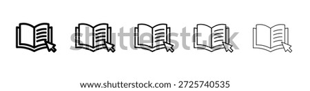 E-book icon for graphic designs. Icon vector design