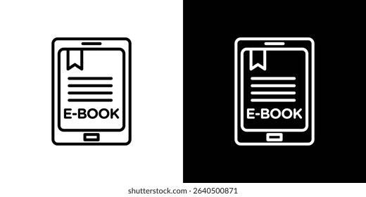 E-book icon Graphic vector set for ui design