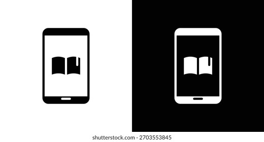 Ebook Symbol Illustration doodle. Flache Illustration, Vektorsatz