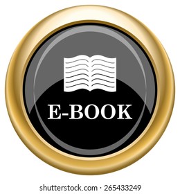 E-book icon. Internet button on white  background. EPS10 Vector. 