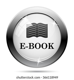 E-book icon. Internet button on white background. EPS10 vector.
