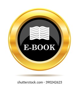 E-book icon. Internet button on white background. EPS10 vector.
