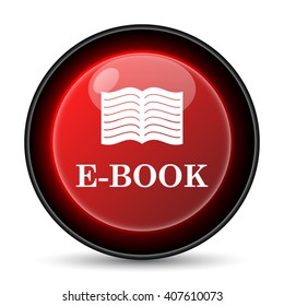 E-book icon. Internet button on white background. EPS10 vector