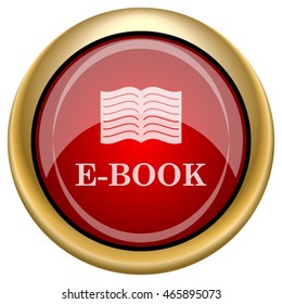 E-book icon. Internet button on white background. EPS10 vector.
