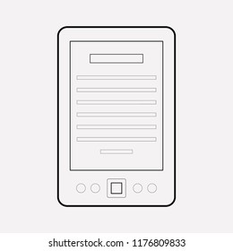 E-book icon line element. Vector illustration of e-book icon line isolated on clean background for your web mobile app logo design.
