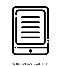 Ebook Icon in Line Style