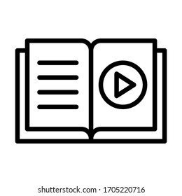 e-Book icon. Line vector. Isolate on white background.
