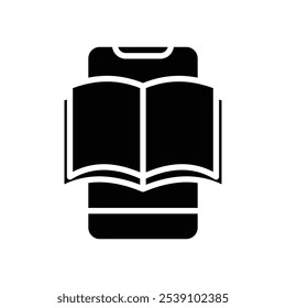 Ebook icon logo sign set vector outline