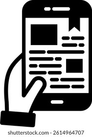 Ebook Icon Mixed Vector Illustration