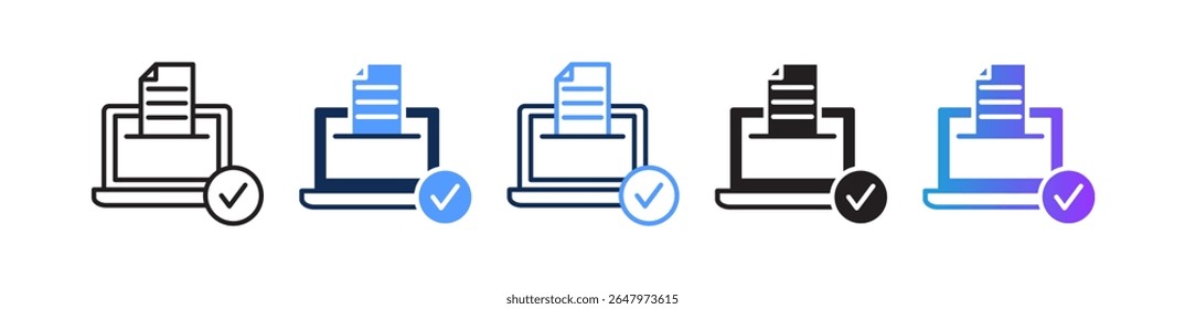 Ebook Icon Multiple Vector Illustration