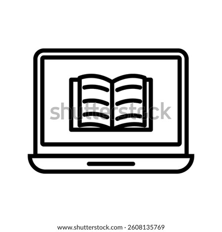 E-Book icon on white background