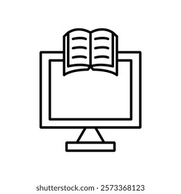 E-book icon Outline thin set