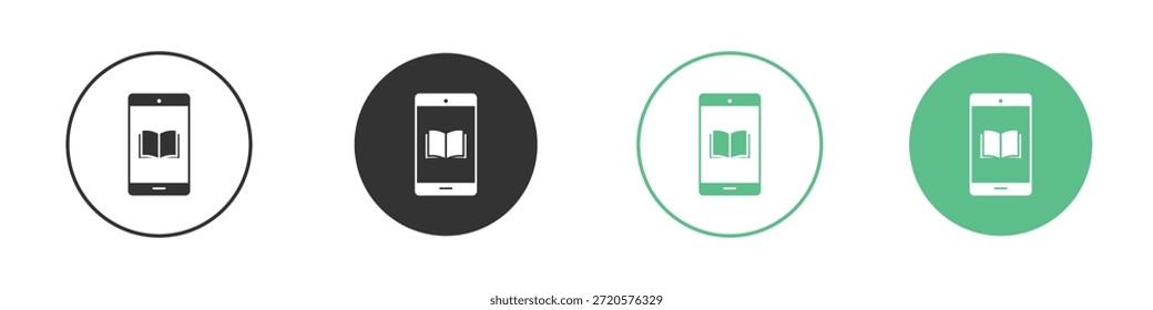 Pictogramas de iconos de libros electrónicos. Vector EPS 10