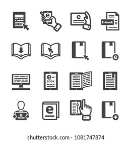 Ebook icon set