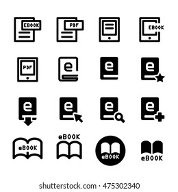 ebook icon set