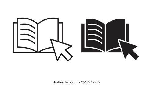 E-book Icon set. vector illustration set