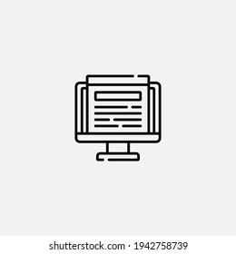 E-book icon sign vector,Symbol, logo illustration for web and mobile